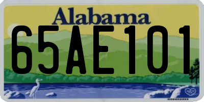 AL license plate 65AE101