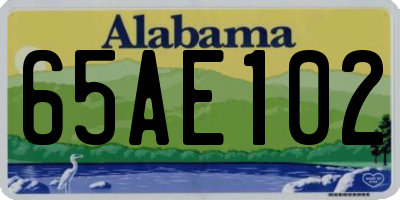 AL license plate 65AE102