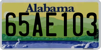 AL license plate 65AE103