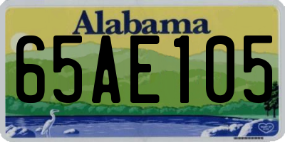 AL license plate 65AE105