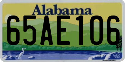 AL license plate 65AE106