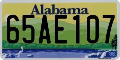 AL license plate 65AE107