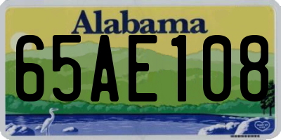AL license plate 65AE108