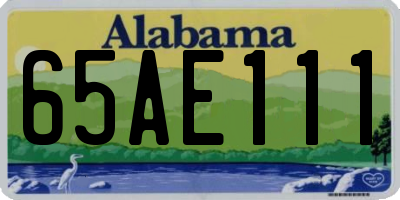AL license plate 65AE111