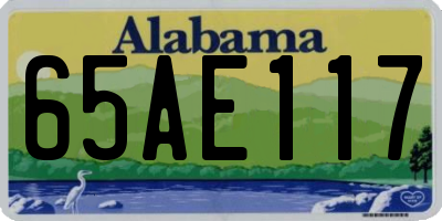 AL license plate 65AE117