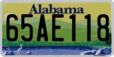 AL license plate 65AE118