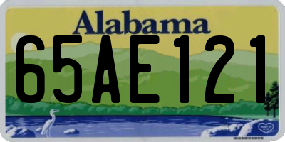AL license plate 65AE121