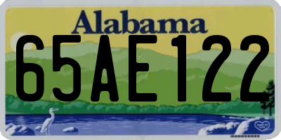 AL license plate 65AE122