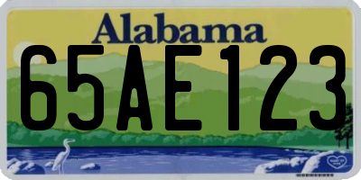 AL license plate 65AE123