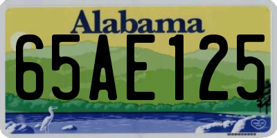 AL license plate 65AE125