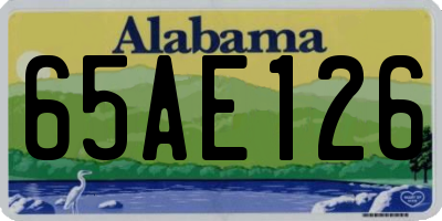 AL license plate 65AE126
