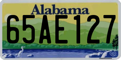 AL license plate 65AE127