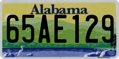 AL license plate 65AE129