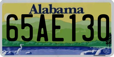 AL license plate 65AE130