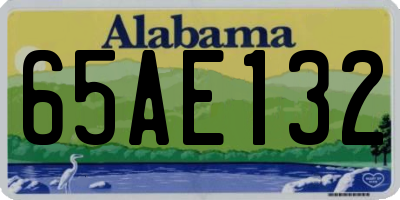 AL license plate 65AE132