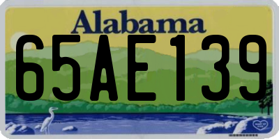 AL license plate 65AE139