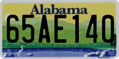 AL license plate 65AE140