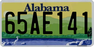 AL license plate 65AE141