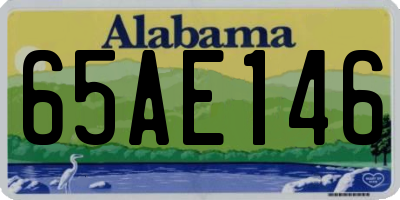 AL license plate 65AE146