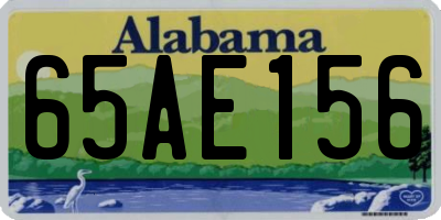 AL license plate 65AE156