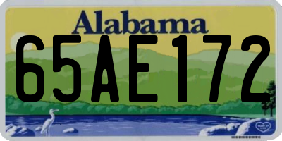 AL license plate 65AE172