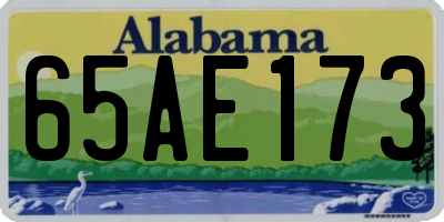 AL license plate 65AE173