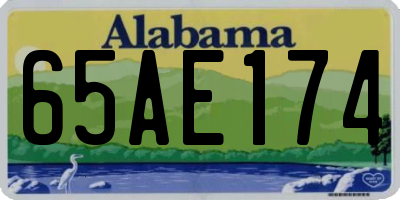 AL license plate 65AE174