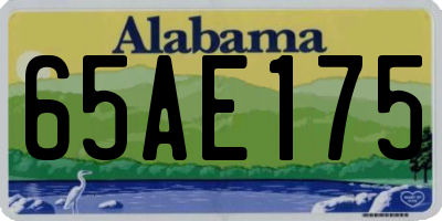 AL license plate 65AE175