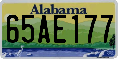 AL license plate 65AE177