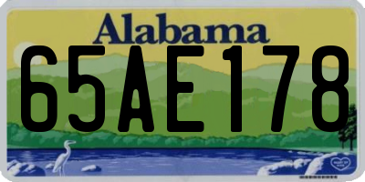 AL license plate 65AE178
