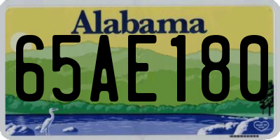 AL license plate 65AE180