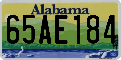 AL license plate 65AE184