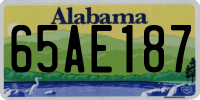 AL license plate 65AE187