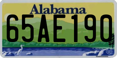 AL license plate 65AE190