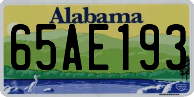 AL license plate 65AE193