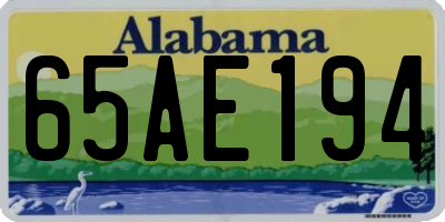 AL license plate 65AE194