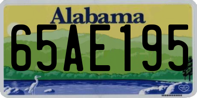 AL license plate 65AE195