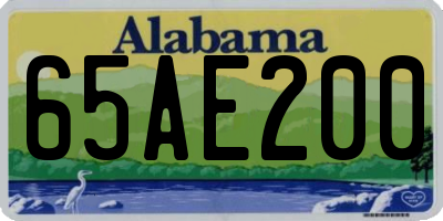 AL license plate 65AE200
