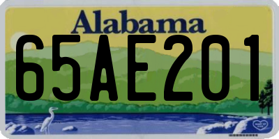 AL license plate 65AE201