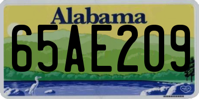 AL license plate 65AE209