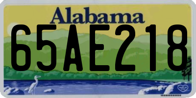 AL license plate 65AE218