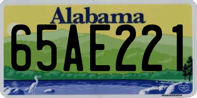AL license plate 65AE221