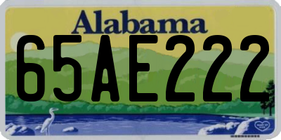 AL license plate 65AE222