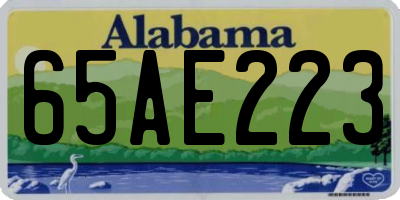 AL license plate 65AE223
