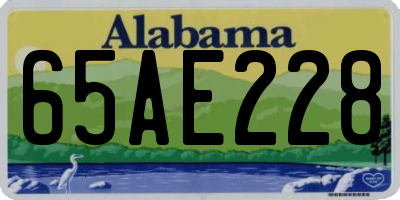AL license plate 65AE228