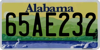 AL license plate 65AE232