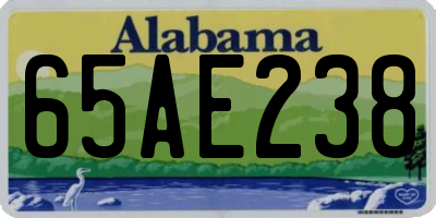 AL license plate 65AE238