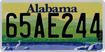 AL license plate 65AE244
