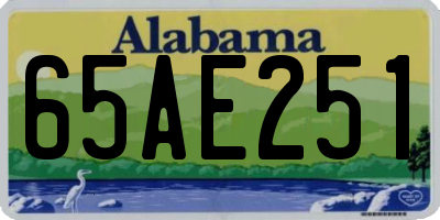 AL license plate 65AE251