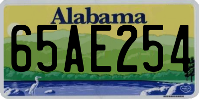 AL license plate 65AE254